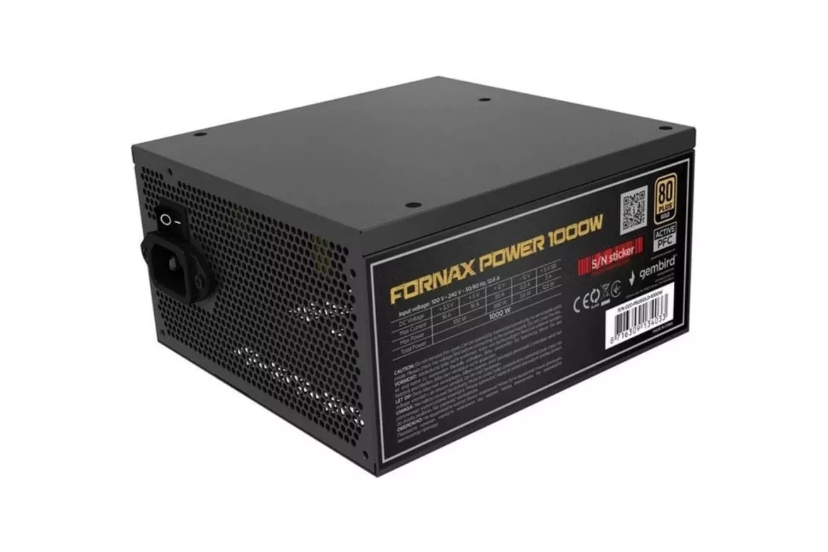 Fuente de Alimentaci&oacute;n Gembird CCC-PSUGOLD-1000W 1000W 80 Plus Gold modular