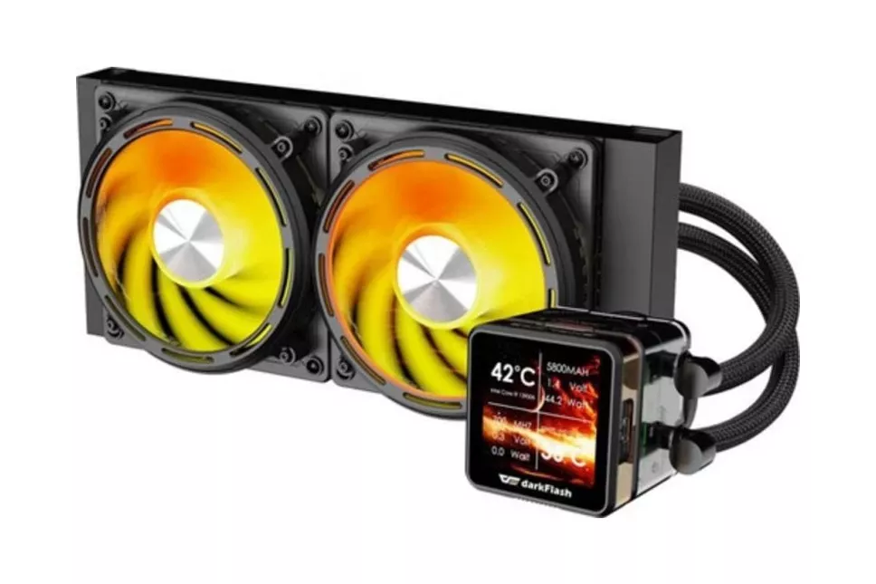Refrigeraci&oacute;n L&iacute;quida Darkflash DE240 240mm 2 Ventiladores ARGB Pantalla IPS