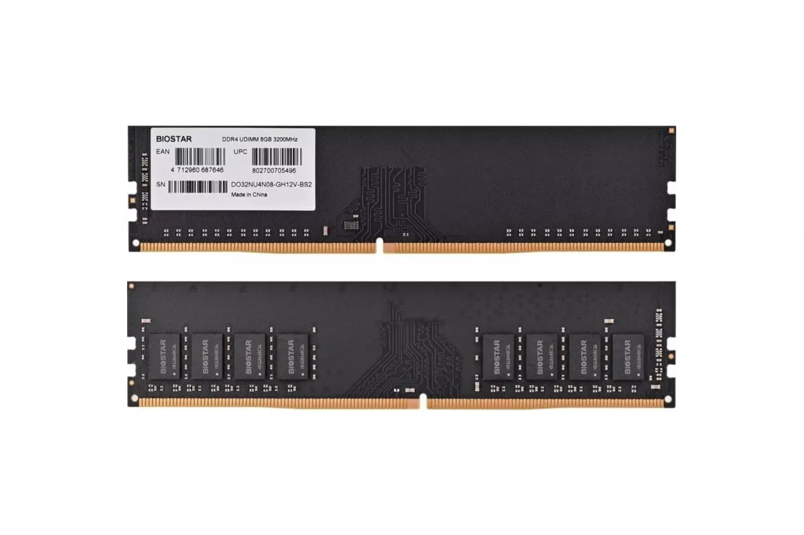 Memoria RAM Biostar DO32NU4N08 8GB 1x8GB DDR4 3200MHz CL16 DIMM Taiwan