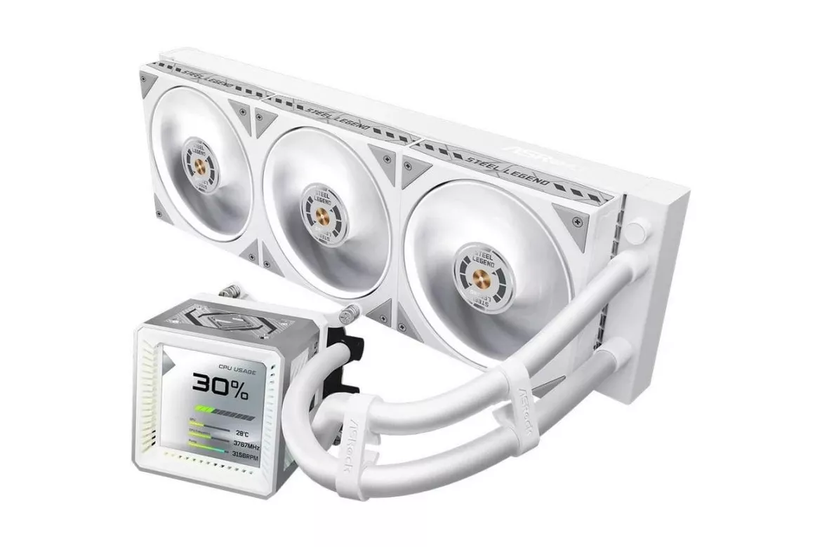 Refrigeraci&oacute;n L&iacute;quida AsRock Steel Legend 360mm 3 Ventiladores ARGB LCD