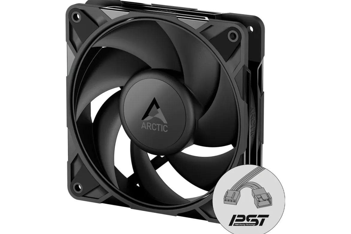 Ventiladores Suplementarios Arctic P12 PRO PWM PST Low Noise 120mm Negros Pack 5 unidades