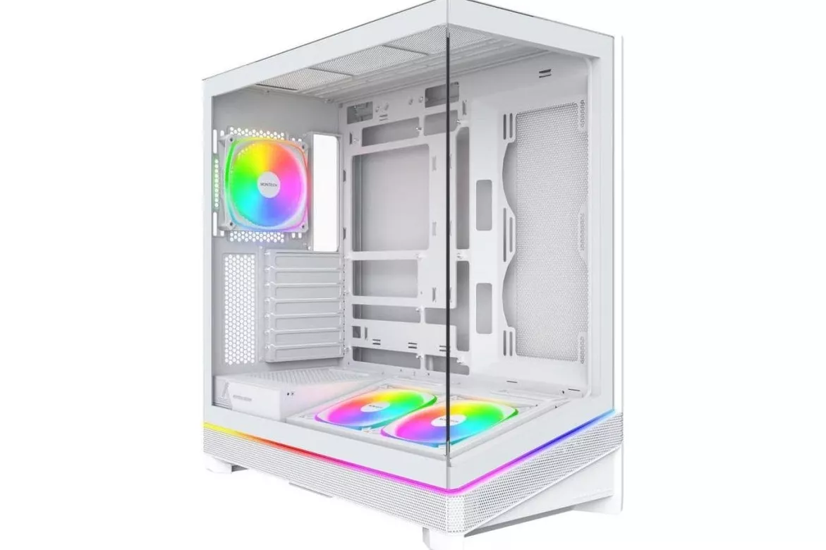 Caja PC Montech SKY 3 White Midi Tower ATX ARGB con ventana lateral