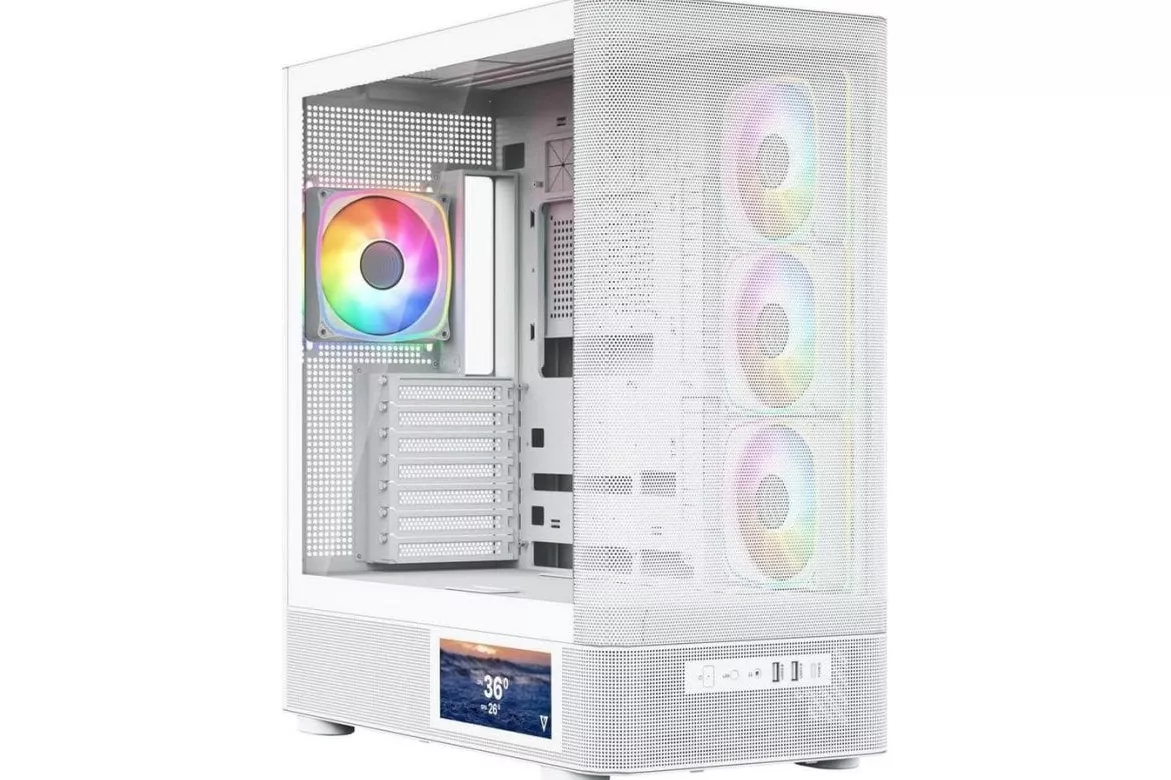 Caja PC Modecom Volcano AQ400 ARGB Midi Tower Blanca