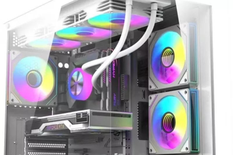 Caja PC Darkflash B275 PRO Blanca con 6 Ventiladores y Panel de Cristal