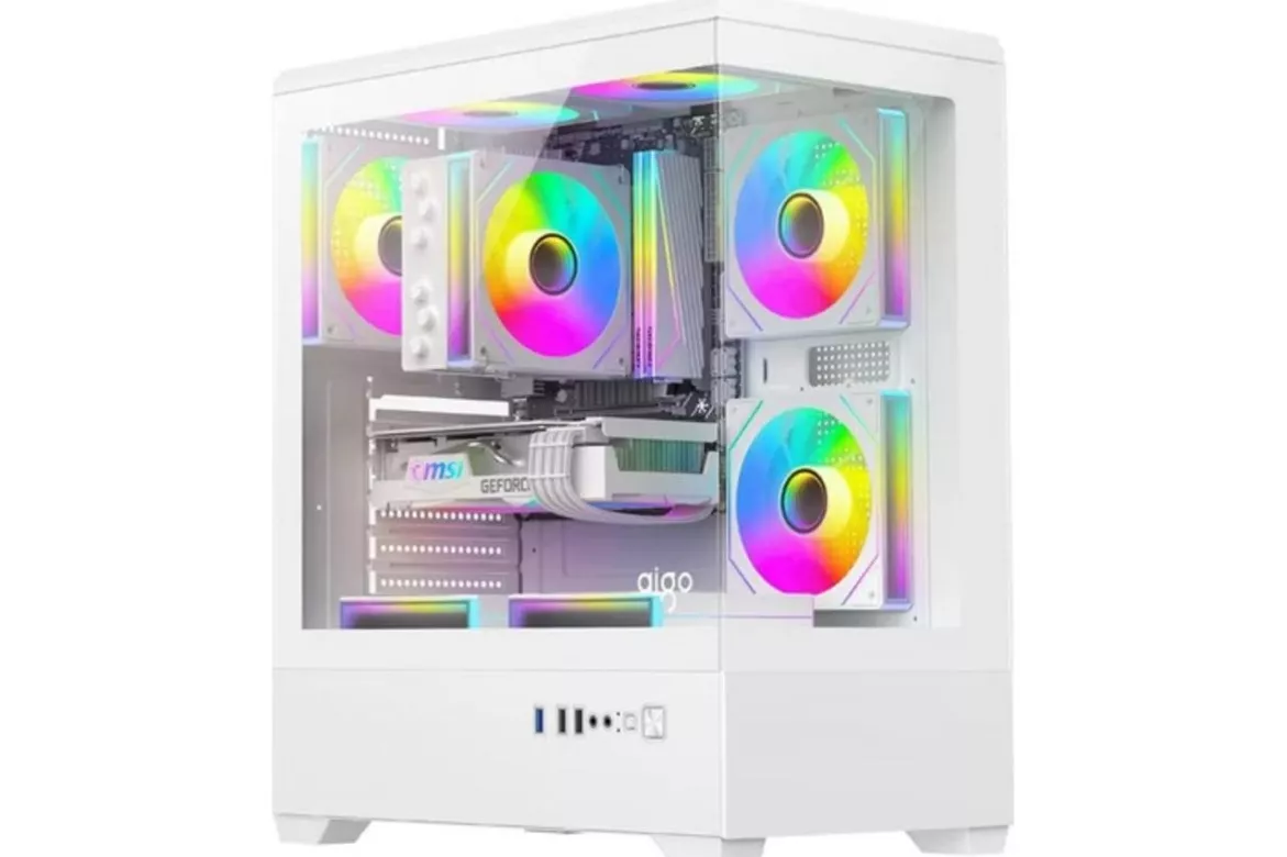 Caja PC Darkflash C365 Midi Tower Blanca con 5 Ventiladores