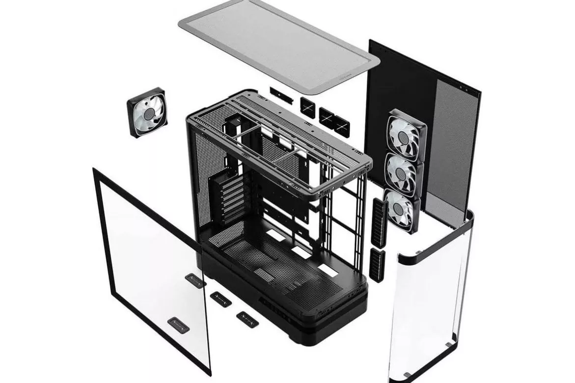 Caja PC Modecom Volcano AQ200 ARGB Midi Tower Negra