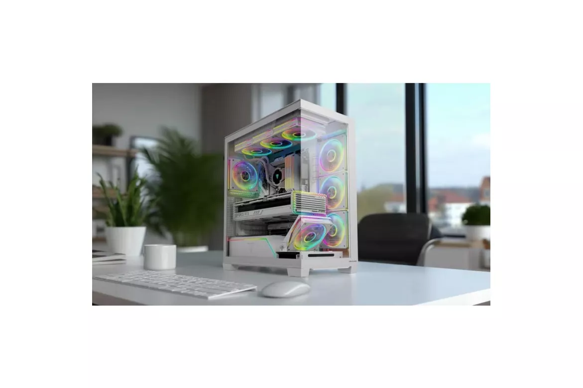 Caja PC Modecom Volcano Stellar Plus Midi Tower ATX USB-C Ventana Lateral
