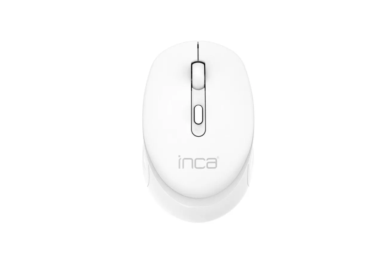 Rat&oacute;n Inca IWM-243RB Inal&aacute;mbrico RF 2.4 GHz 1600 DPI Blanco Botones silenciosos