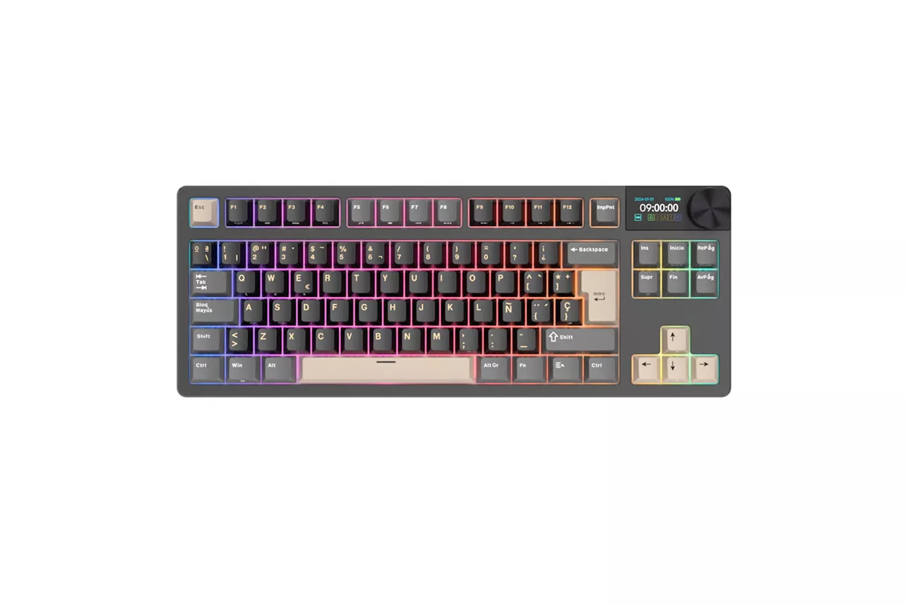 Teclado Royal Kludge RKS85 ISO-ES Hot-Swappable Switch Cloud Phantom