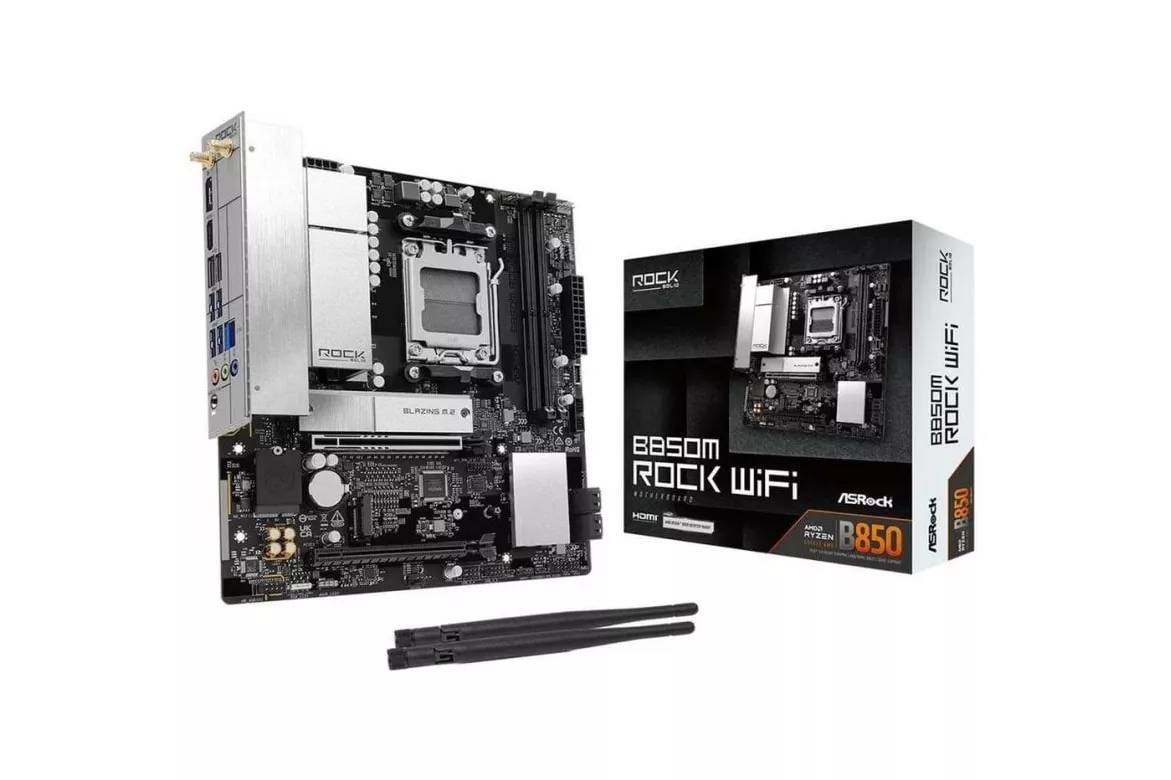 Placa Base AsRock B850M Rock WiFi 6 AMD B850 AM5 DDR5 Micro ATX
