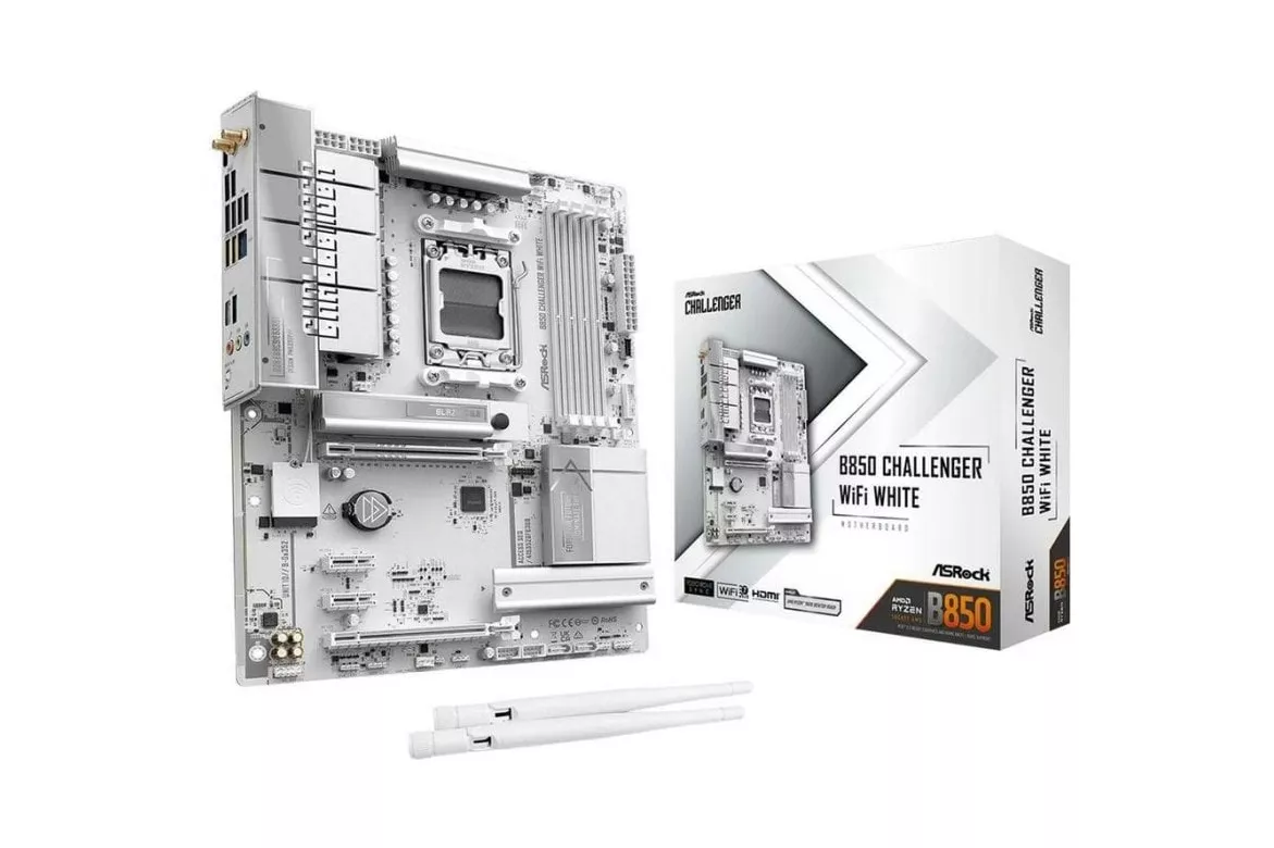 Placa Base AsRock B850M Challenger WiFi White AM5 DDR5 Micro ATX WiFi 7 PCIe 5.0