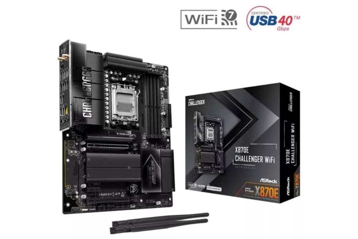 Placa Base AsRock X870E Challenger AMD X870E AM5 DDR5 ATX WiFi 6E PCIe 5.0