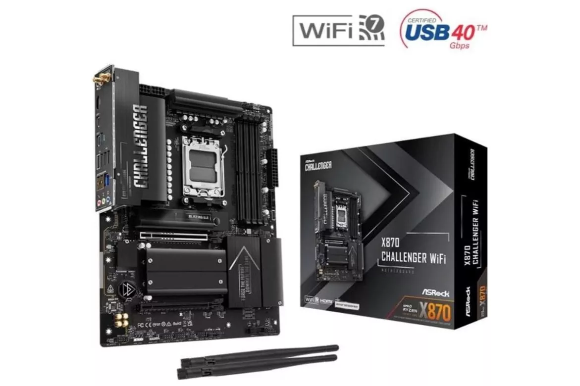 Placa Base AsRock X870 Challenger AMD X870 AM5 DDR5 ATX WiFi 7 PCIe 5.0 Bluetooth