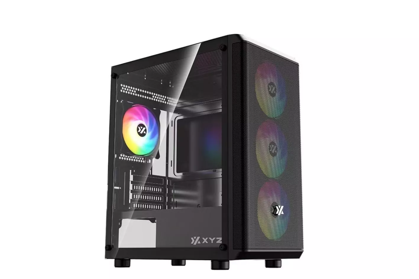 Caja PC Mini Tower Micro ATX xyz X-CS-AIRONE60LT-M-B Negro