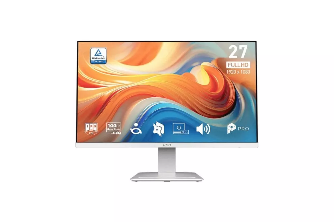 Monitor MSI Pro MP273W E14A 27" FullHD 144Hz IPS FreeSync Altavoces Blanco
