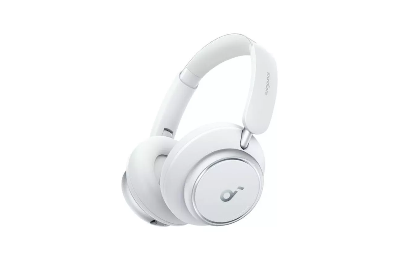 Auriculares Anker Space Q45 inal&aacute;mbricos Bluetooth con Cancelaci&oacute;n Activa de Ruido, Micr&oacute;fono y carga r&aacute;pida, blancos