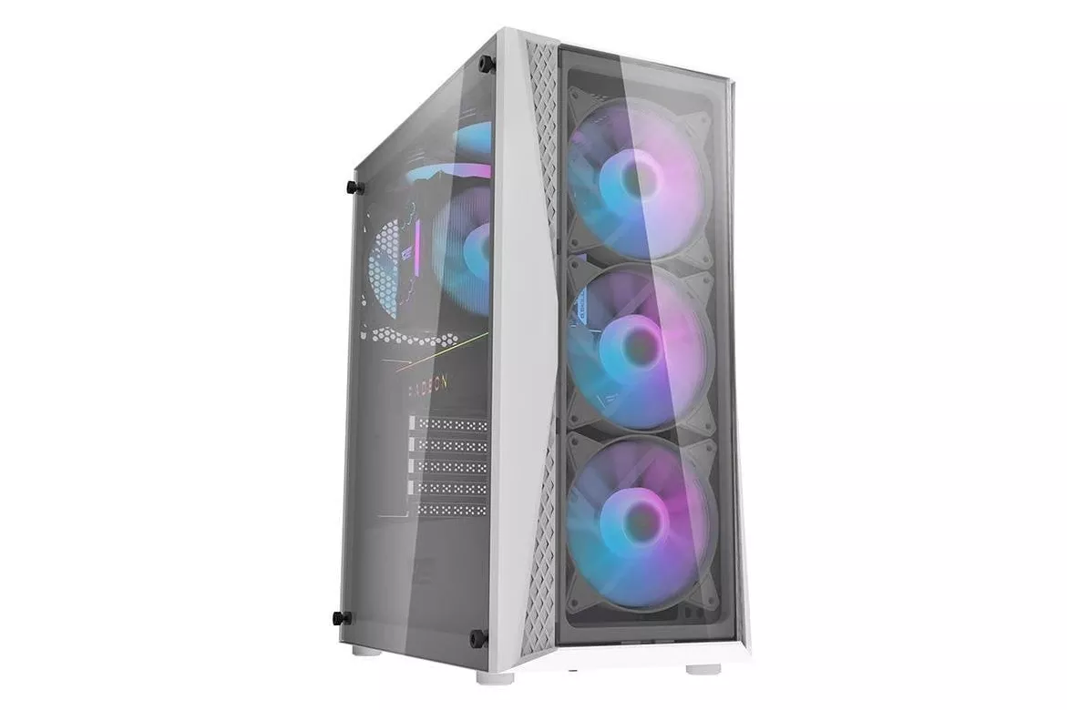 Caja PC Darkflash DK352 Plus Blanca + 4 Ventiladores ARGB