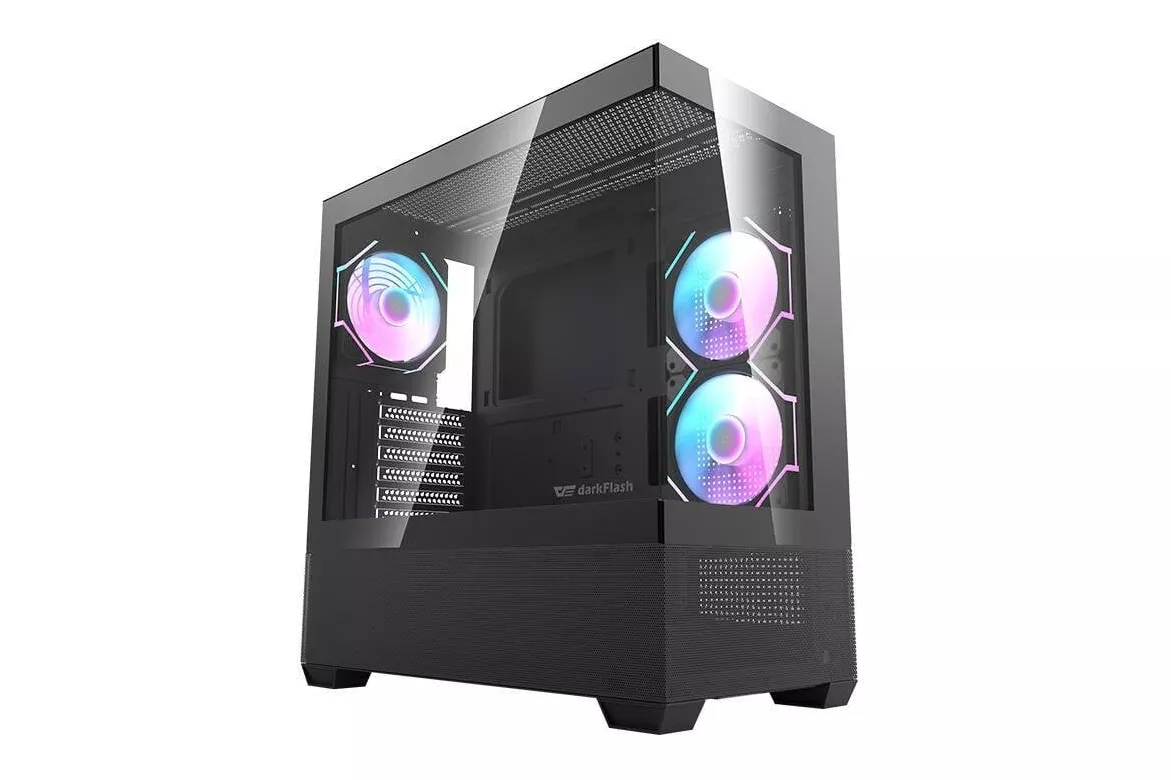 Caja PC Darkflash DS900 AIR Negra + 6 Ventiladores ARGB