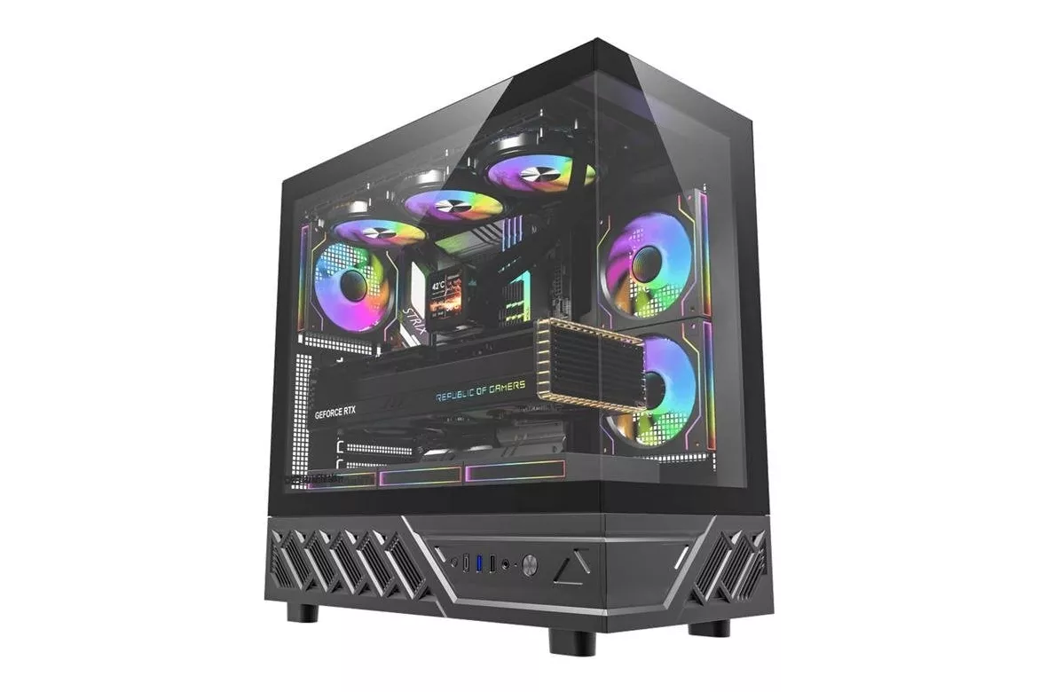 Caja PC DarkFlash DS950 Negra + 6 Ventiladores ATX/M-ATX/ITX