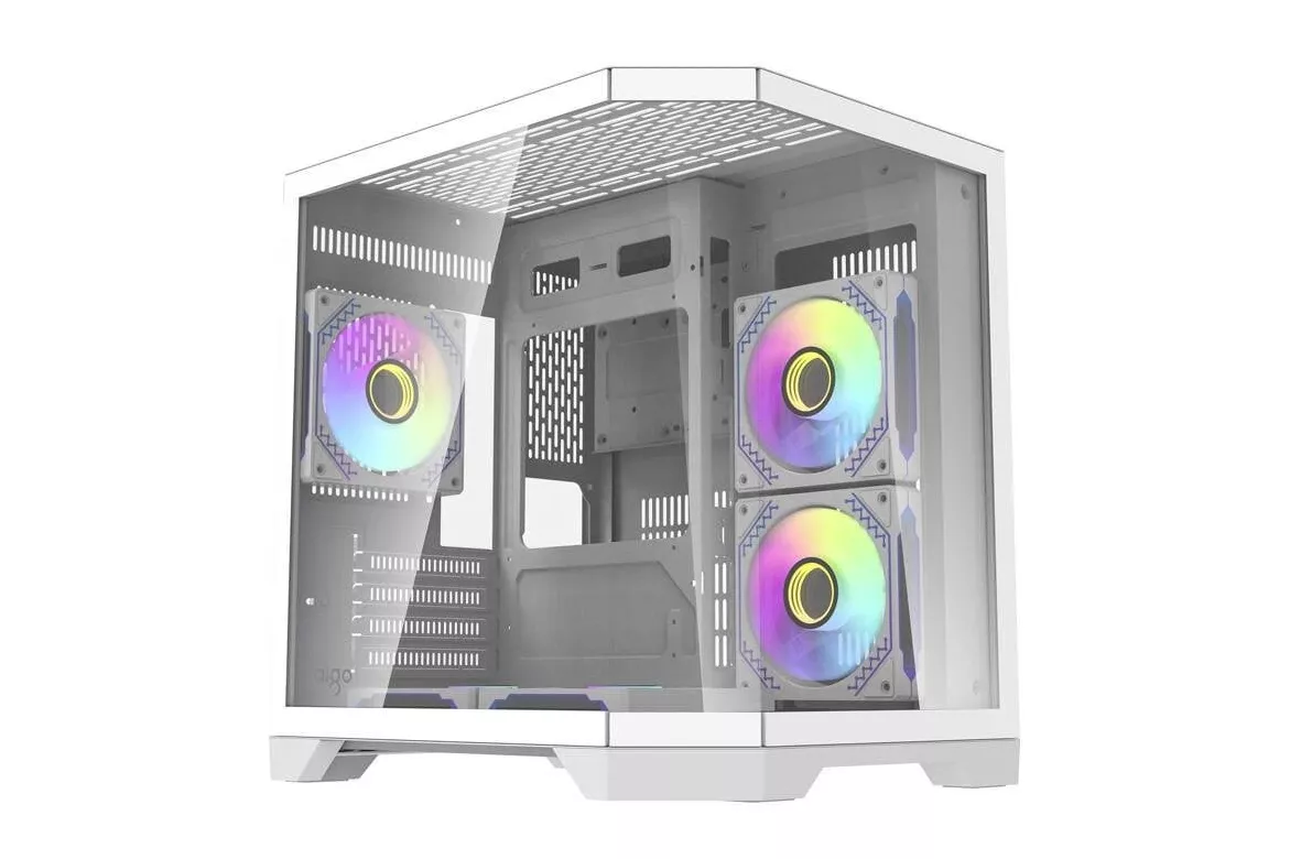 Torre PC Caja PC Darkflash FT350 Mini Tower Blanca con 5 Ventiladores ARGB