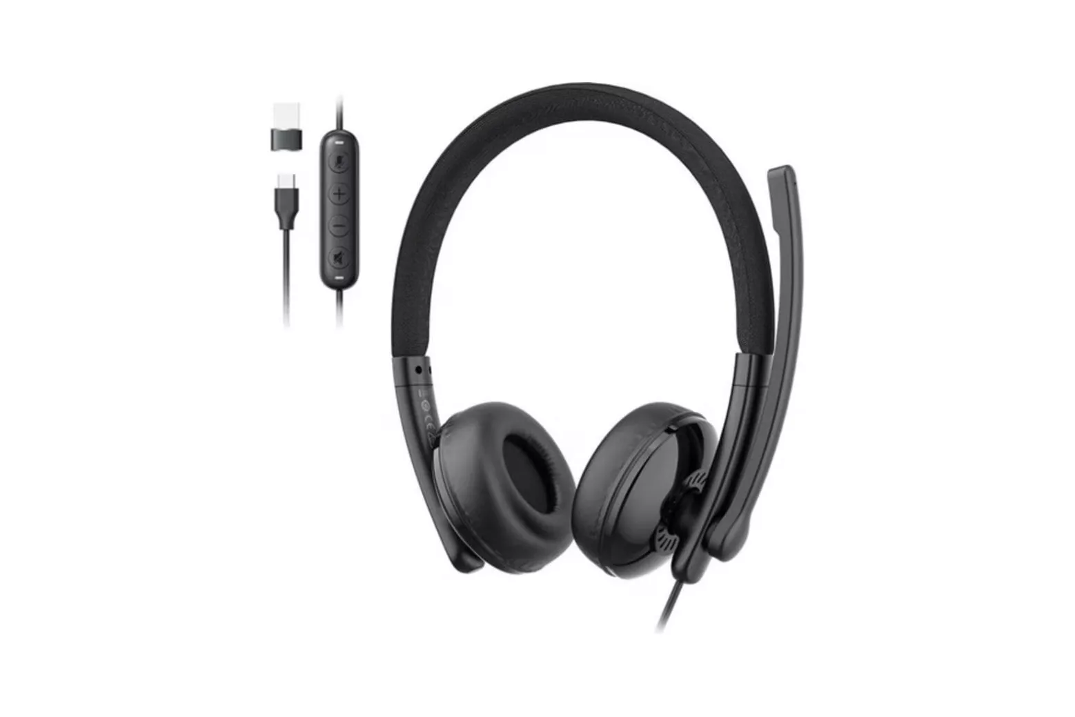 Auriculares EMeet GeniusCall HS50 con cable USB-C, Cancelaci&oacute;n de Ruido y Micr&oacute;fono para Oficina