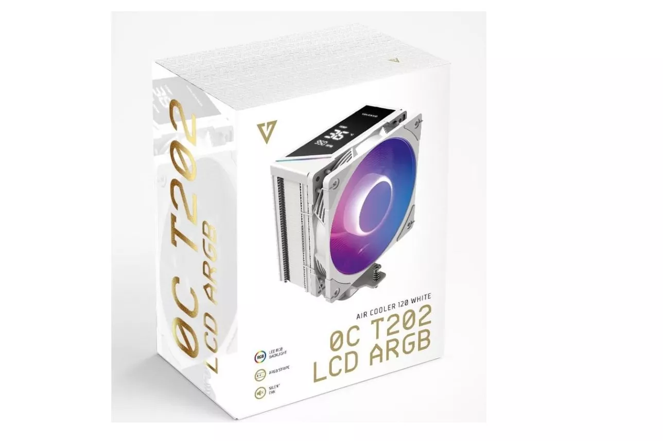 Refrigeraci&oacute;n Aire Modecom Socket AM4/AM5/LGA 1200 120mm Volcano 0C T202 ARGB LCD