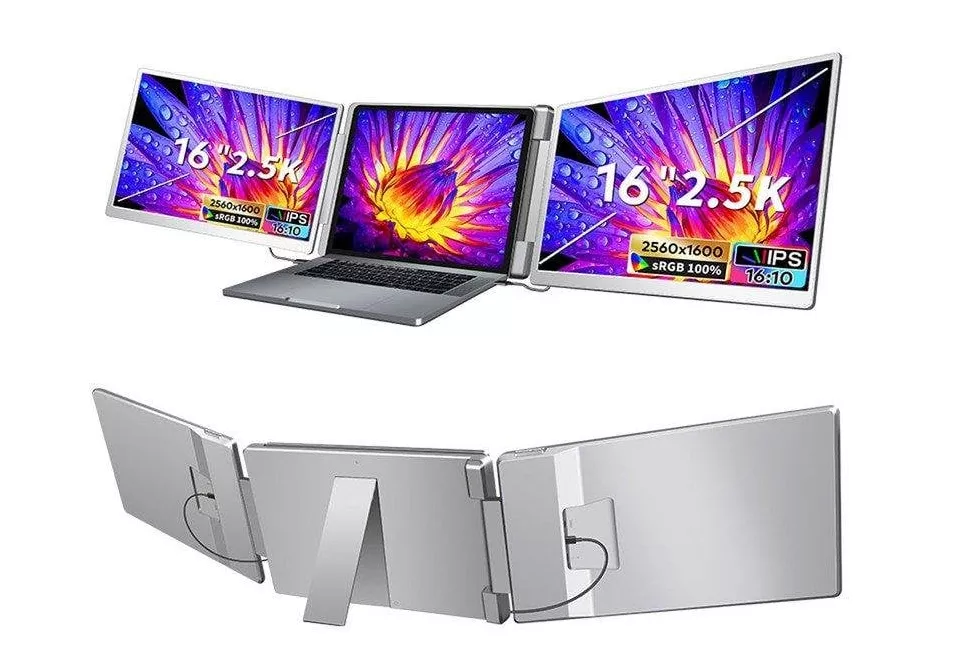 Monitor FOPO S5 16" FullHD+ 60Hz IPS Doble Pantalla Plegable USB-C Mini HDMI