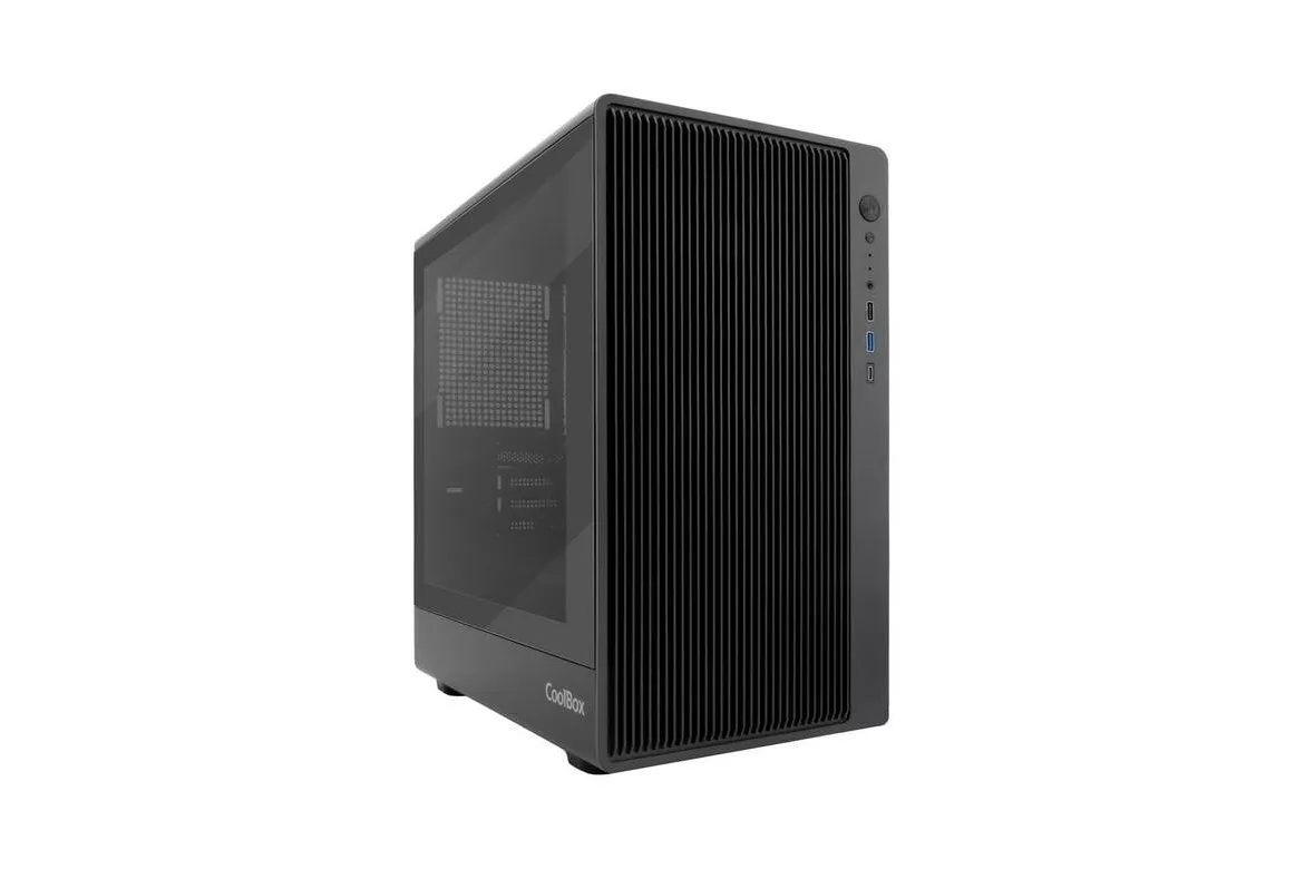 Caja PC Micro ATX CoolBox GM350 DarkFace USB-C 3.2 Gen1 Cristal Ahumado
