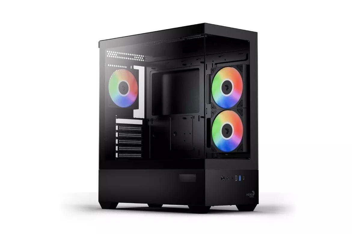 Caja PC Aerocool P500D Digi-G-BK-v1 Midi Tower Negro Vidrio Templado RGB