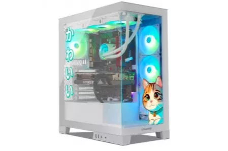 Torre PC NOX Hummer GLOCK ARGB Semitorre ATX Cristal Templado USB-C Blanca - Kawaii Edition