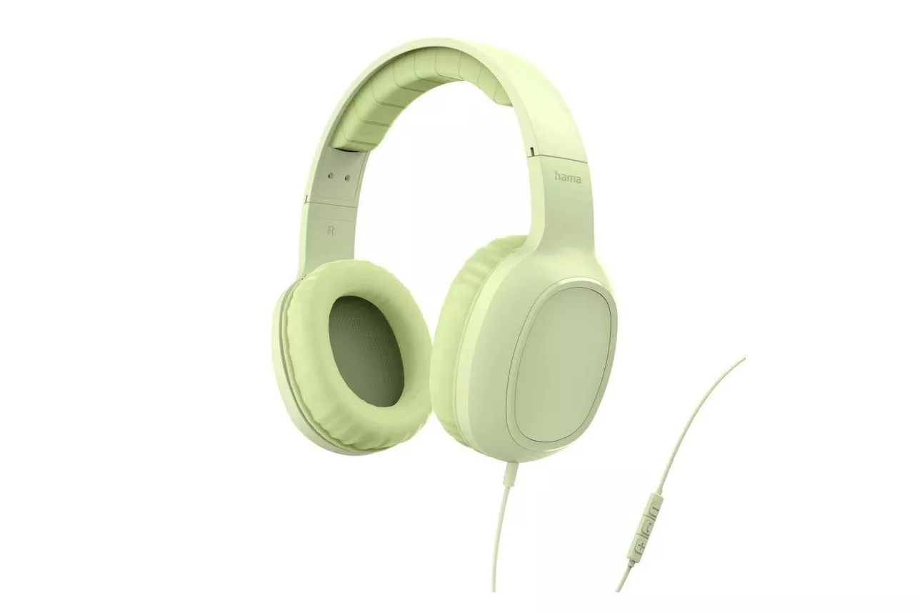 Auriculares Hama Fun C con cable USB-C para llamadas y m&uacute;sica, control en l&iacute;nea, color verde