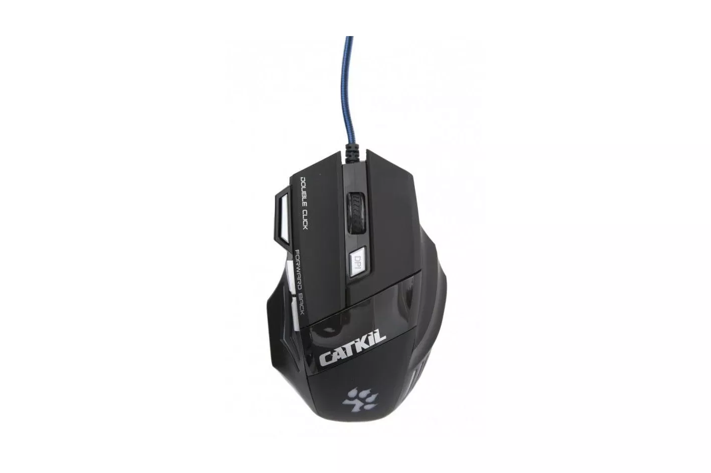Rat&oacute;n Catkil Alpha USB tipo A 2400 DPI Ambidextro Negro con Iluminaci&oacute;n