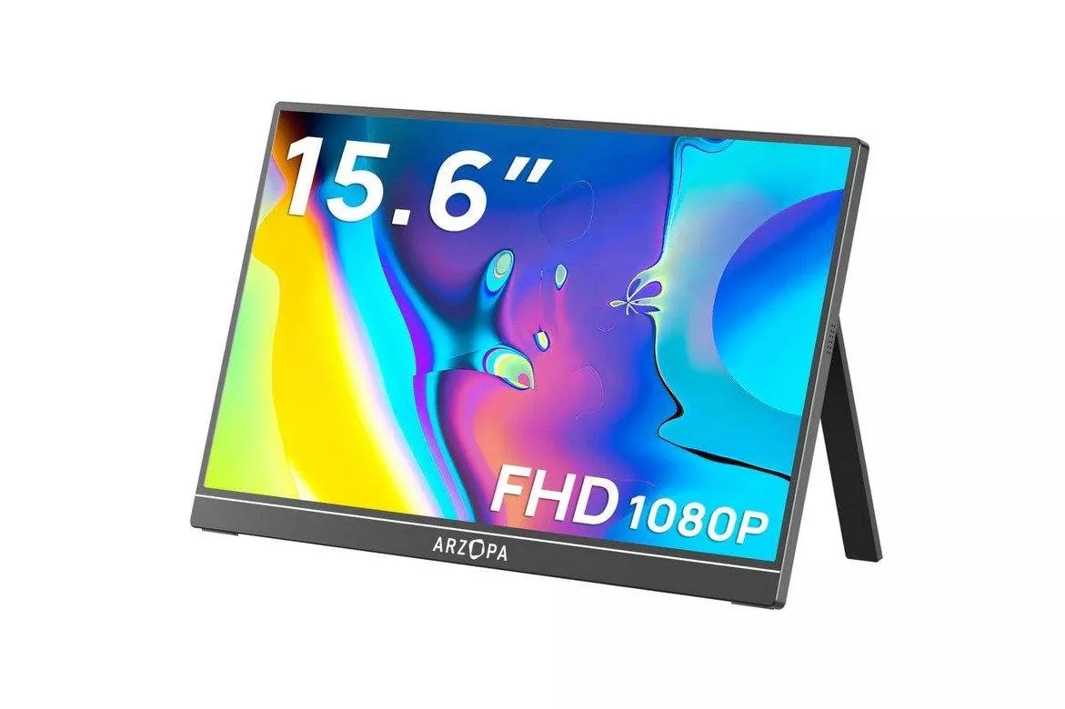Monitor Arzopa A1 15,6" FullHD 60Hz IPS Port&aacute;til USB-C Soporte Integrado Altavoces
