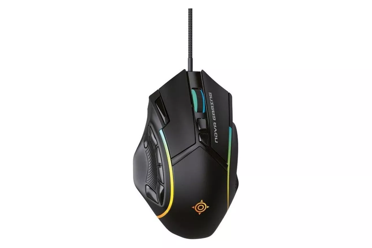 Rat&oacute;n NOVA Gaming Virgo GM315 Cable RGB 12800 DPI 11 Botones Negro