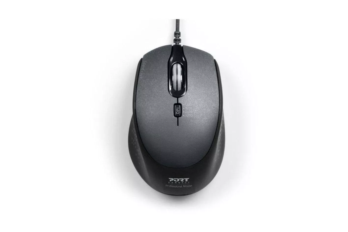 Rat&oacute;n Port Designs 900711-B USB-A y USB-C 3600 DPI Negro Silencioso
