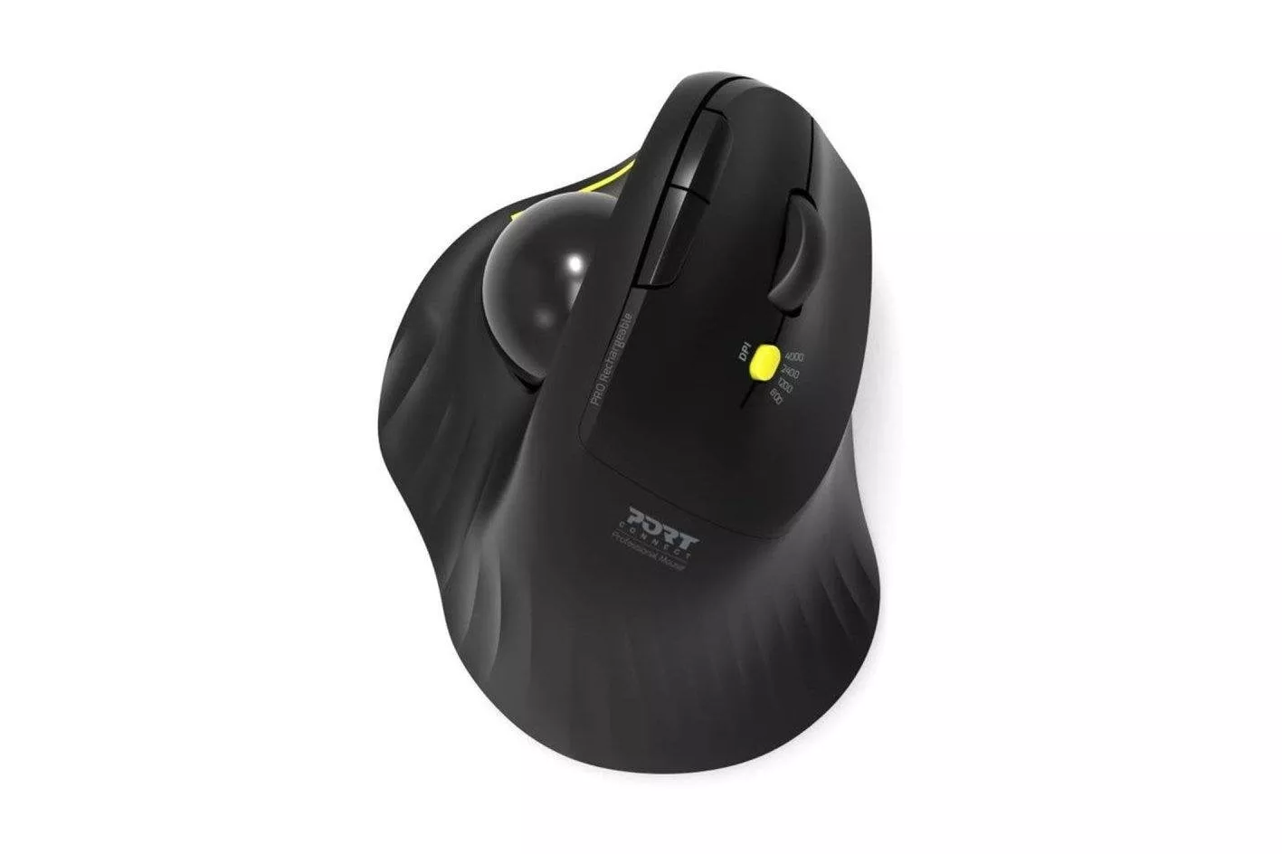 Rat&oacute;n Port Designs 900719 Trackball Bluetooth 1600 DPI Negro Recargable