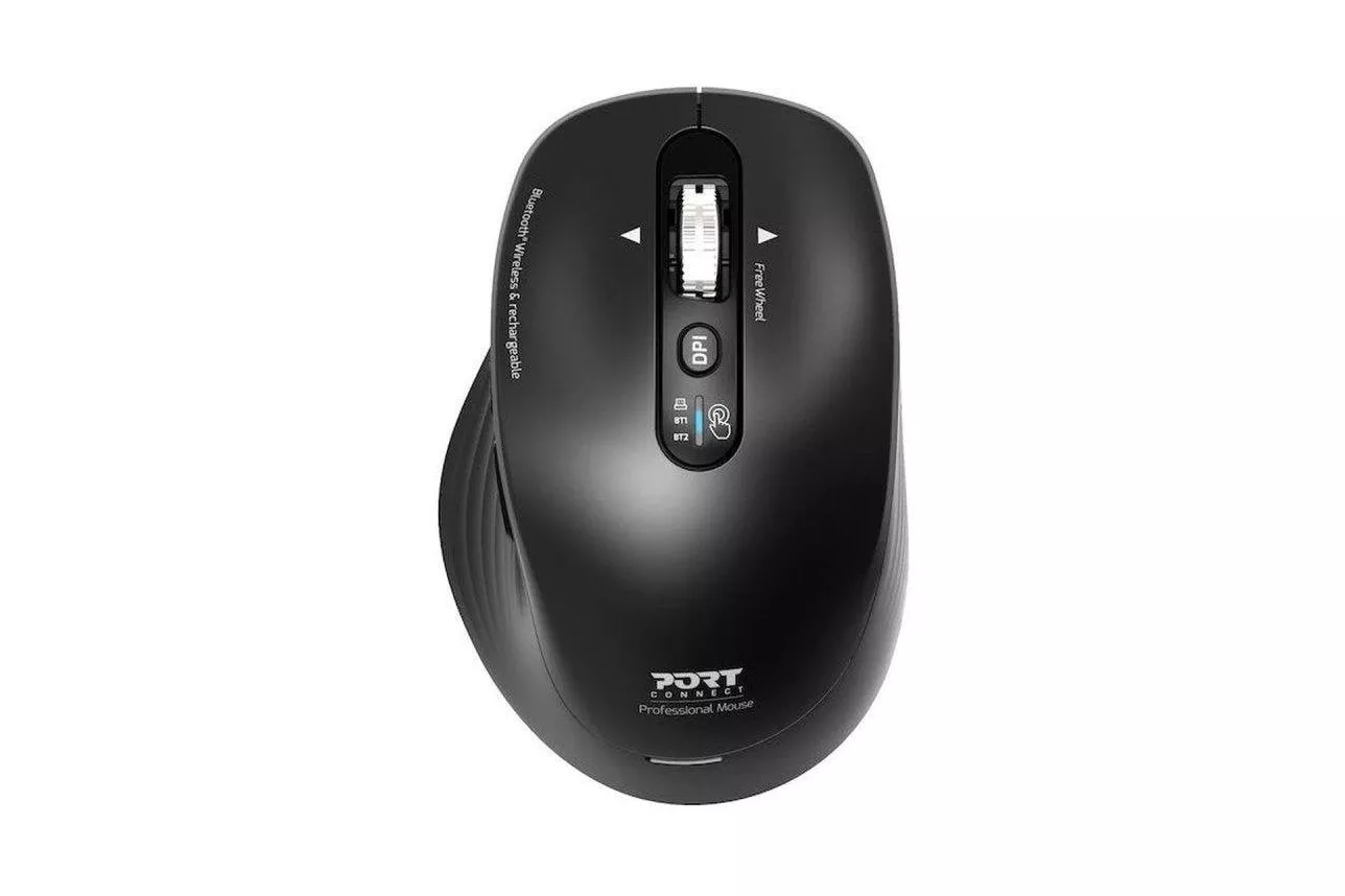 Rat&oacute;n Port Designs BUSINESS Inal&aacute;mbrico Bluetooth 3200 DPI Negro Recargable