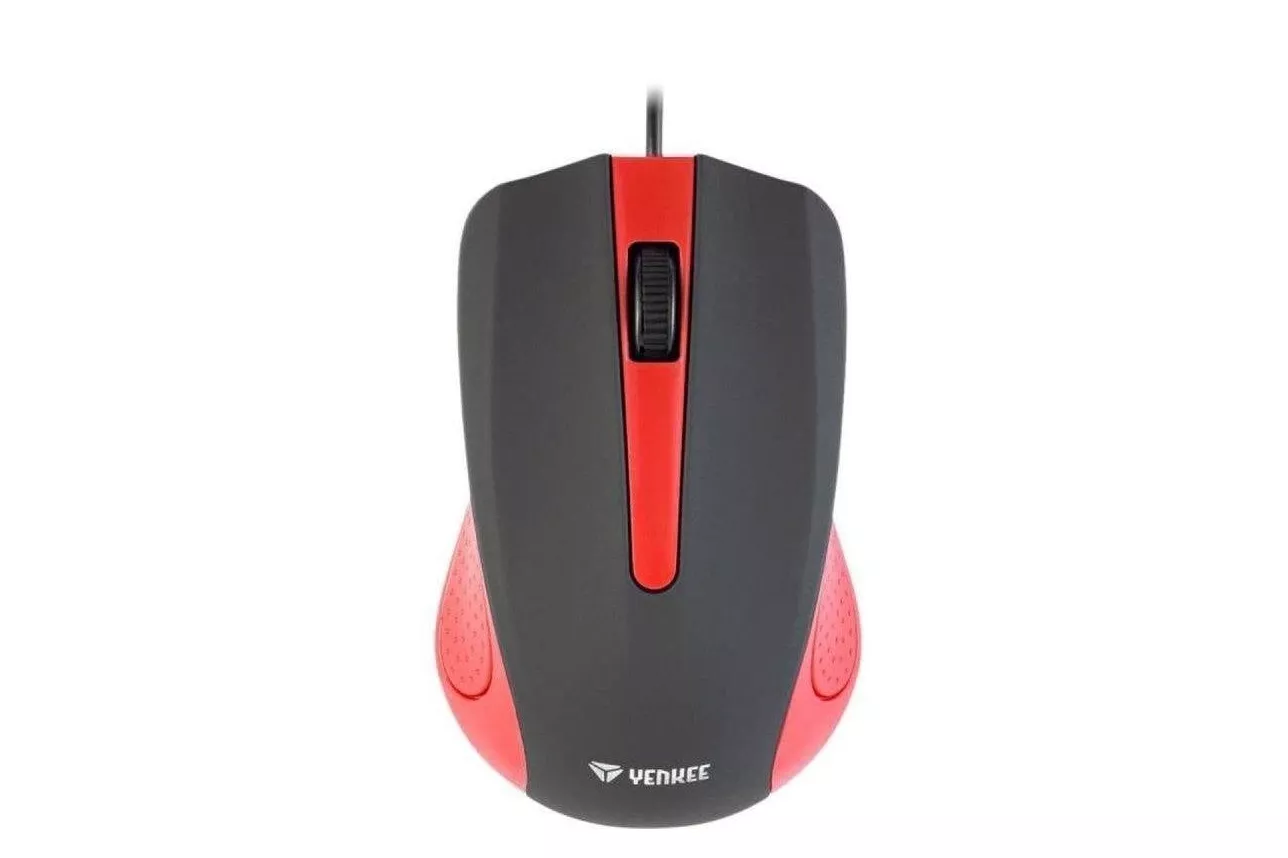 Rat&oacute;n Yenkee YMS 1015RD Cable USB 1000 DPI Negro/Rojo 3 Botones Ergonom&iacute;a