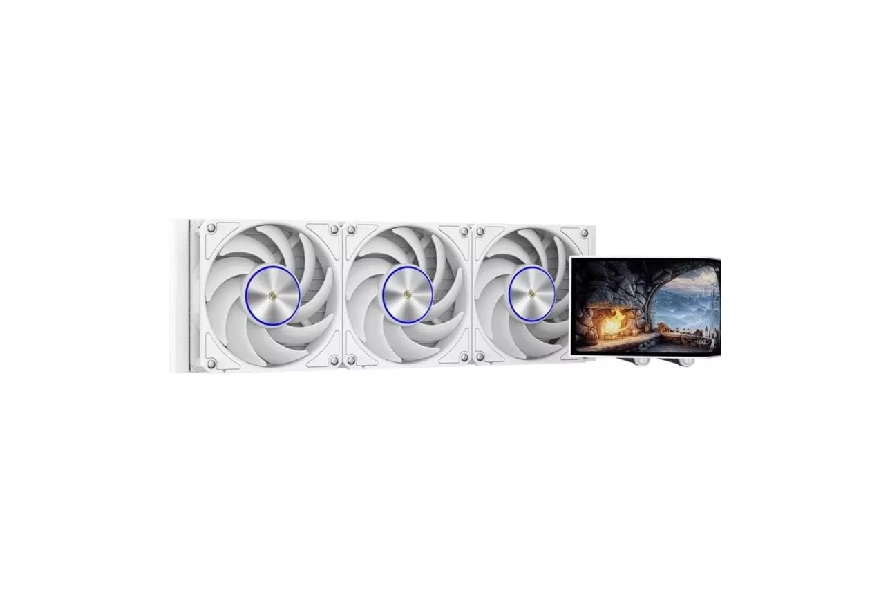 Refrigeraci&oacute;n L&iacute;quida Krux HydroArc 360 White 360mm 3 Ventiladores ARGB