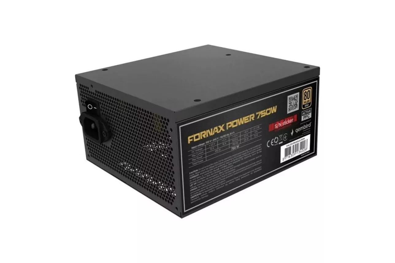 Fuente de Alimentaci&oacute;n Gembird CCC-PSUGOLD-750W 750W Certificaci&oacute;n 80+ Gold modular