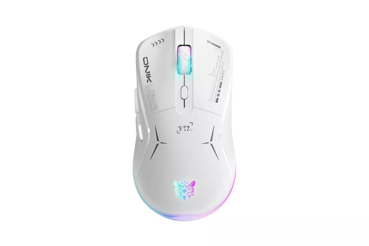 Rat&oacute;n ONIKUMA CW917 inal&aacute;mbrico 800-4800 DPI blanco RGB gaming