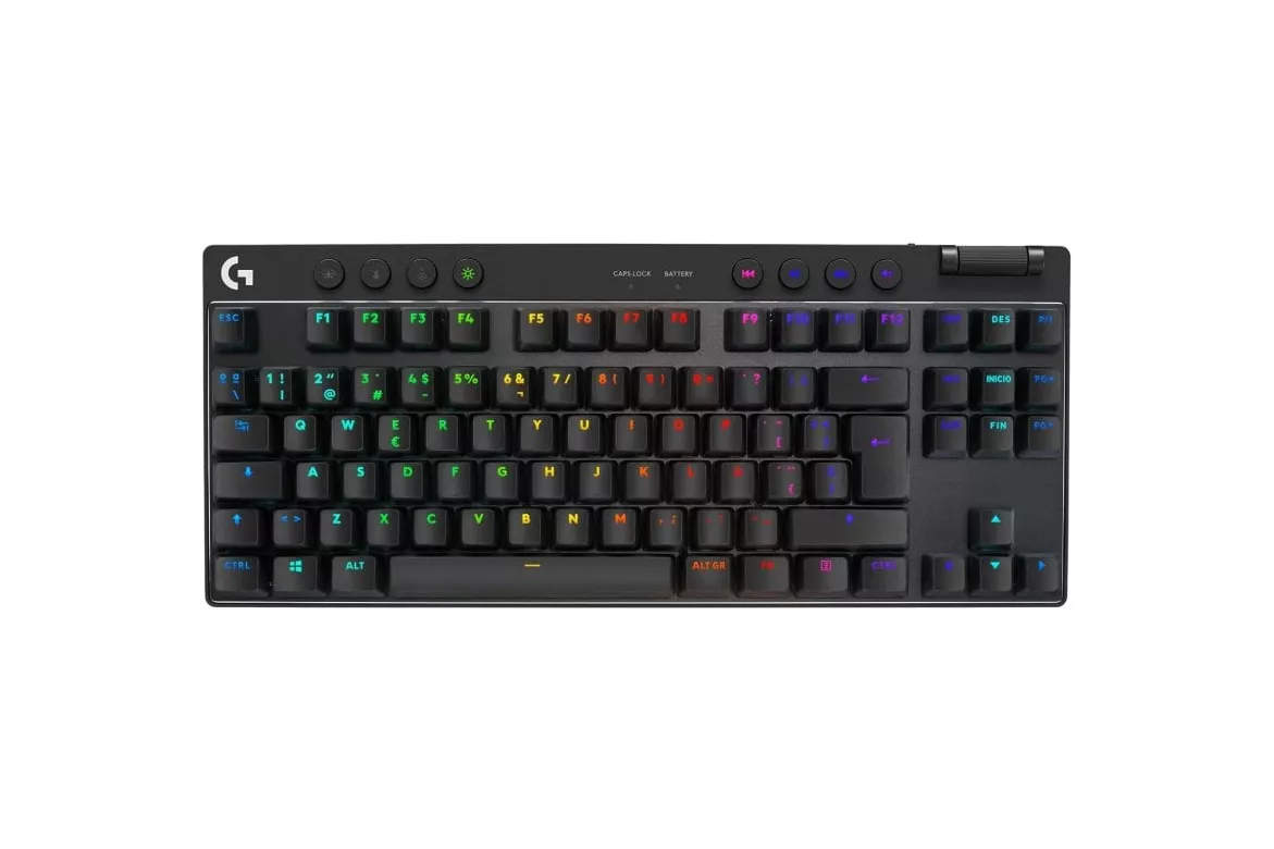 Logitech G Pro X TKL Lightspeed Teclado Inal&aacute;mbrico Gaming Negro RGB LIGHTSYNC GX Brown