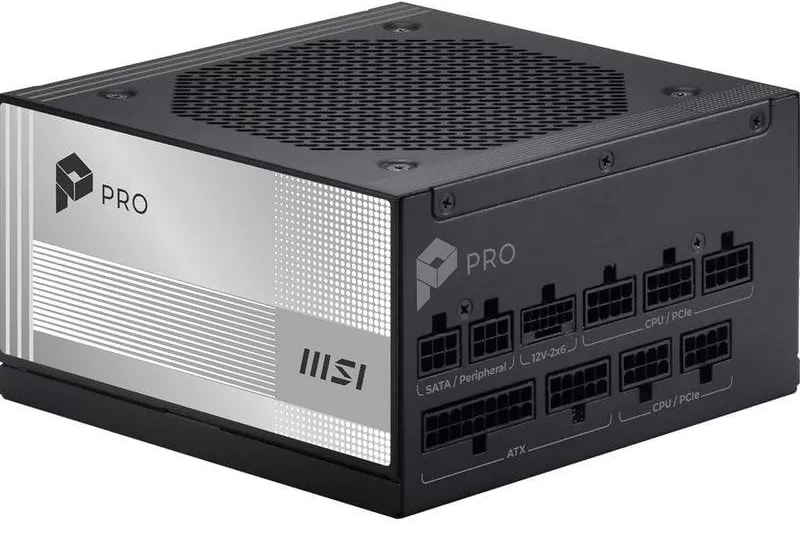 Fuente de Alimentaci&oacute;n MSI PRO A1000PL PCIE5 1000W 80 Plus Platinum modular