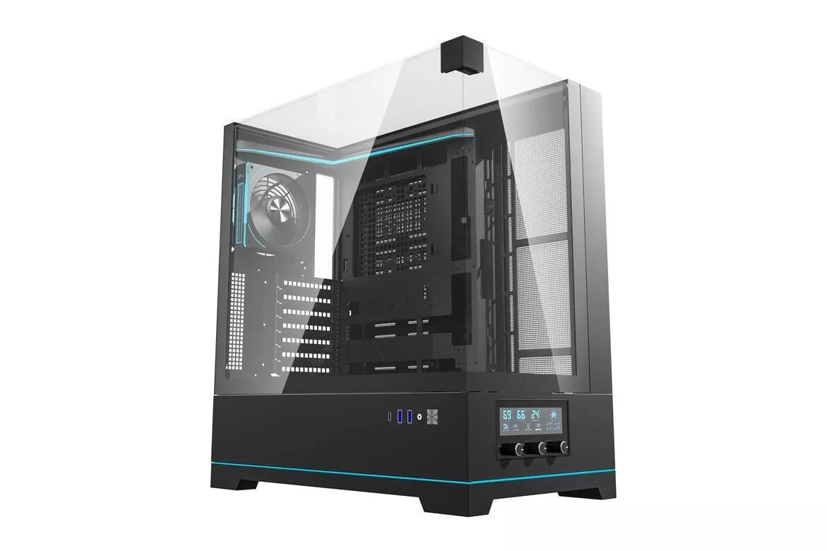 Caja PC Darkflash DY450 PRO Negra + 1 ventilador ARGB