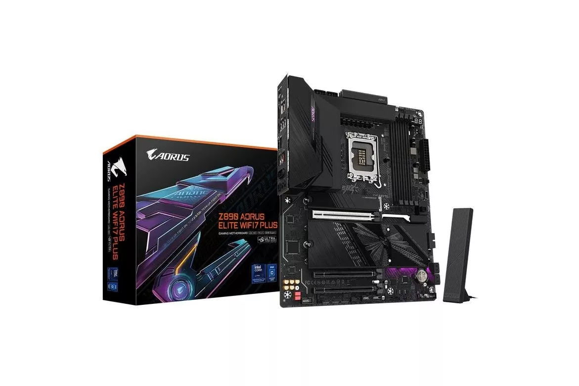 Placa Base GIGABYTE Z890 AORUS ELITE WIFI7 PLUS Intel Z890 LGA1851 DDR5 ATX WiFi7 PCIe 5.0 RGB