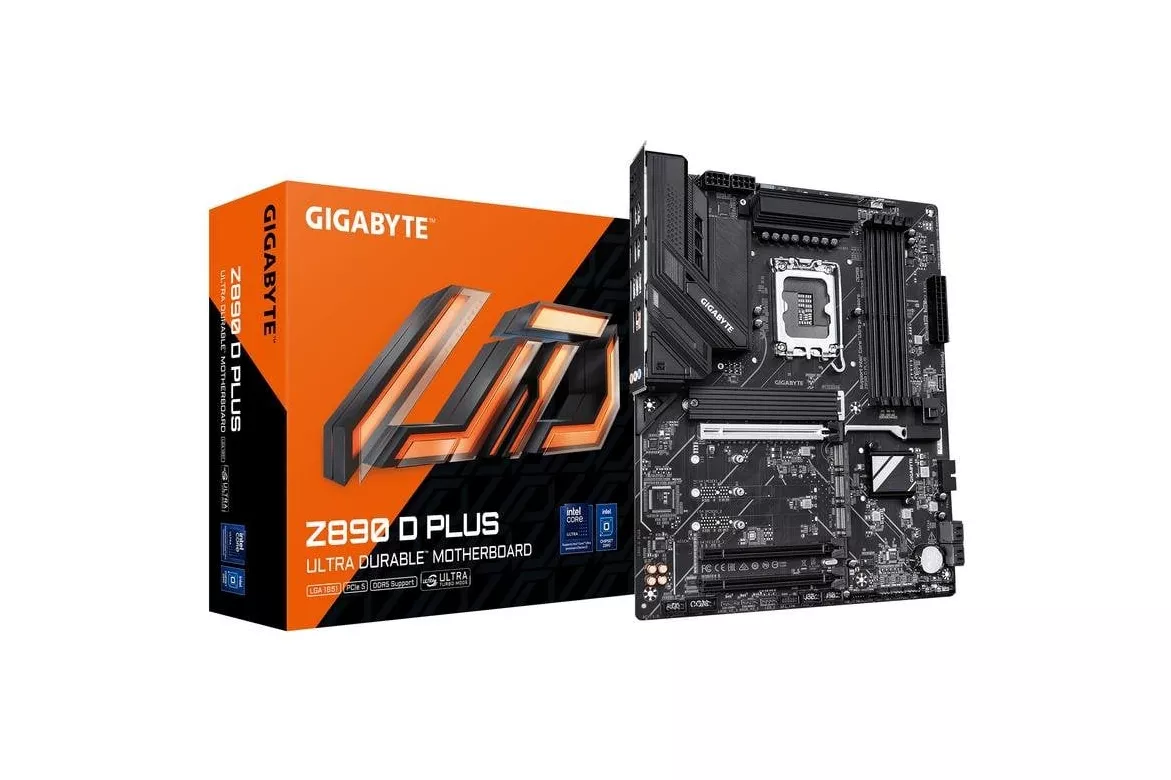 Placa Base GIGABYTE Z890 D PLUS Intel Z890 LGA 1851 DDR5 ATX 2.5GbE PCIe 5.0 M.2 RAID