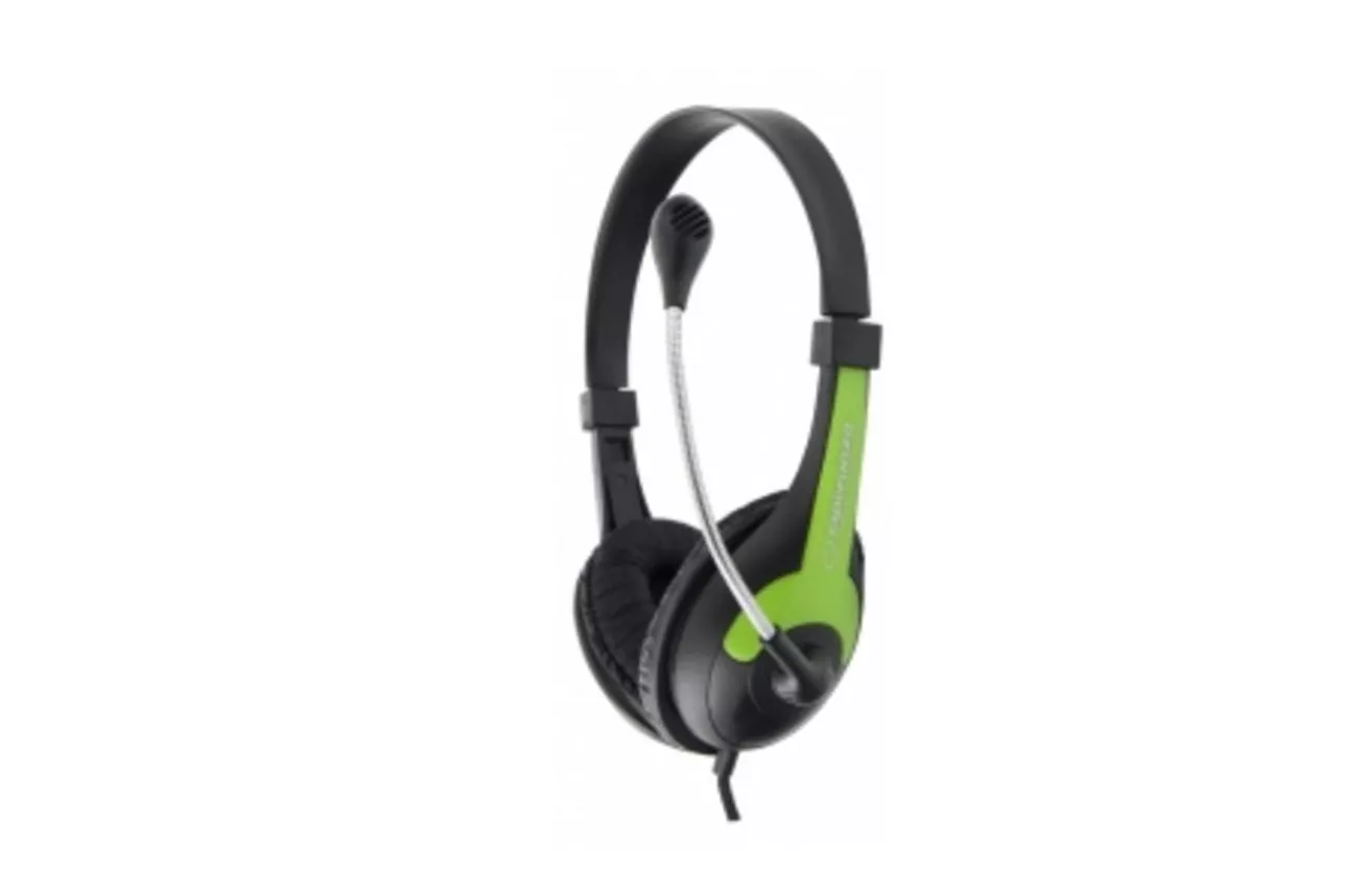 Auriculares Esperanza EH158G con cable al&aacute;mbricos para m&uacute;sica, cable 2 m, negro y verde