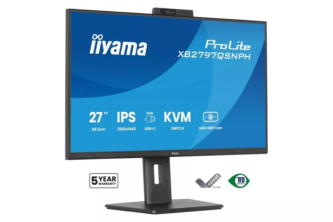 Monitor iiyama ProLite XB2797QSNPH-B1 27" Quad HD 75Hz IPS USB-C Altura Ajustable