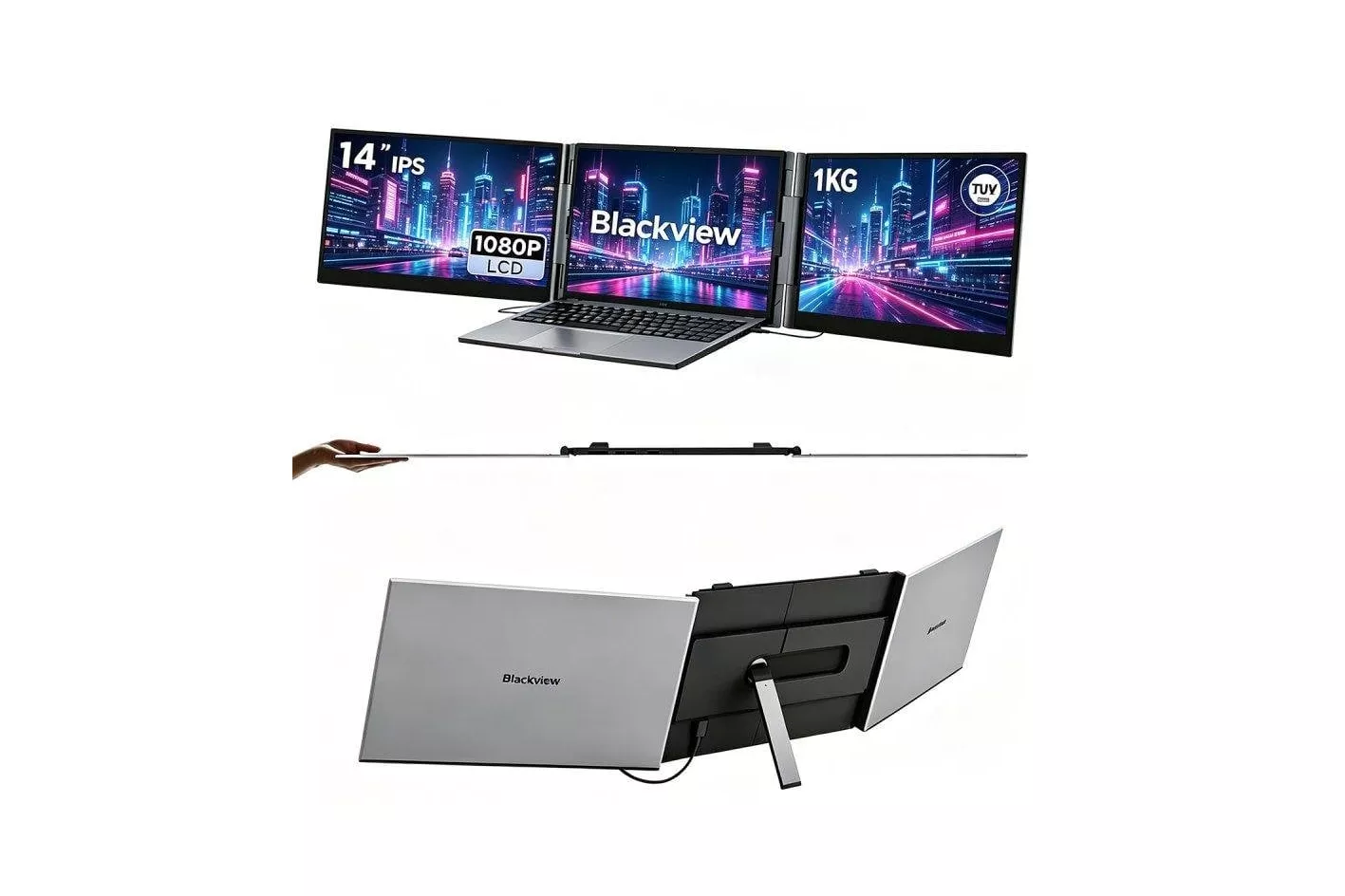 Monitor Blackview DCM6 Pro 14" FullHD 60Hz IPS Port&aacute;til Ultrafino USB-C Protecci&oacute;n Ocular