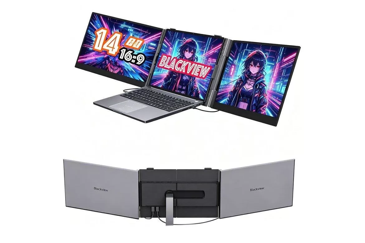Monitor Blackview DCM6 14" FullHD IPS 60Hz Dual USB-C Ultraligero Sonido Integrado Certificado Low Blue Light